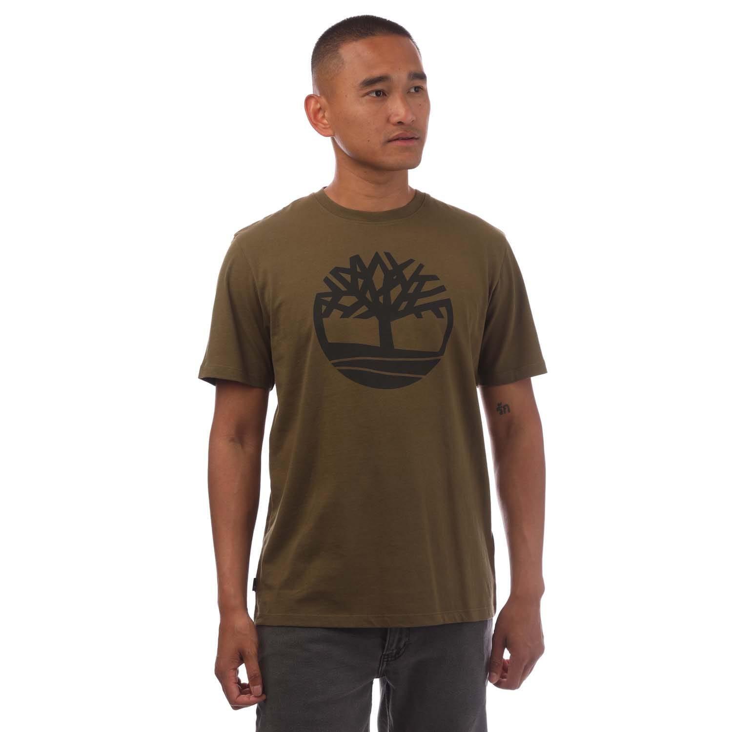 TIMBERLAND Mens Kennebec River Logo TShirt (Olive)