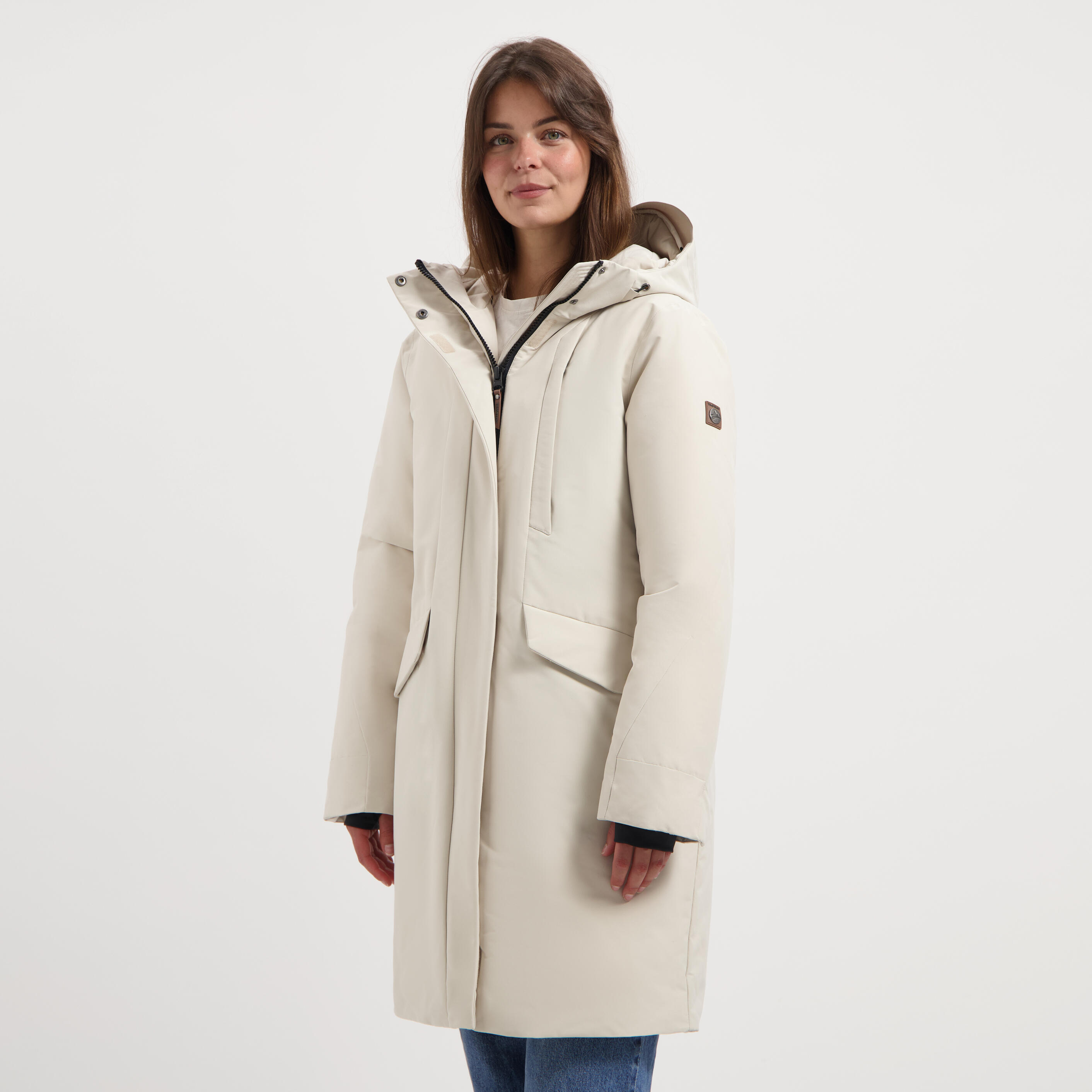 Travelin' - Linea Femmes - Parka - Imperméable - Sable - Doudoune Synthétique - Beige - Decathlon