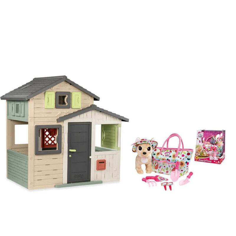 Domek dla dzieci Smoby Life Evo + zabawka piesek Szczęśliwa Ogrodniczka