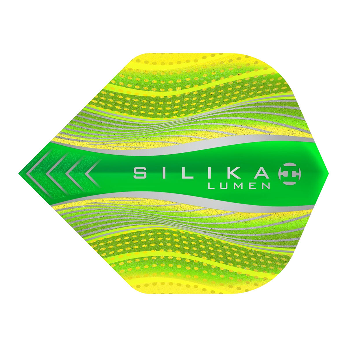 Plumas de Dardos Silica Lumen Packs de 3 Amarillo, Verde 3/4