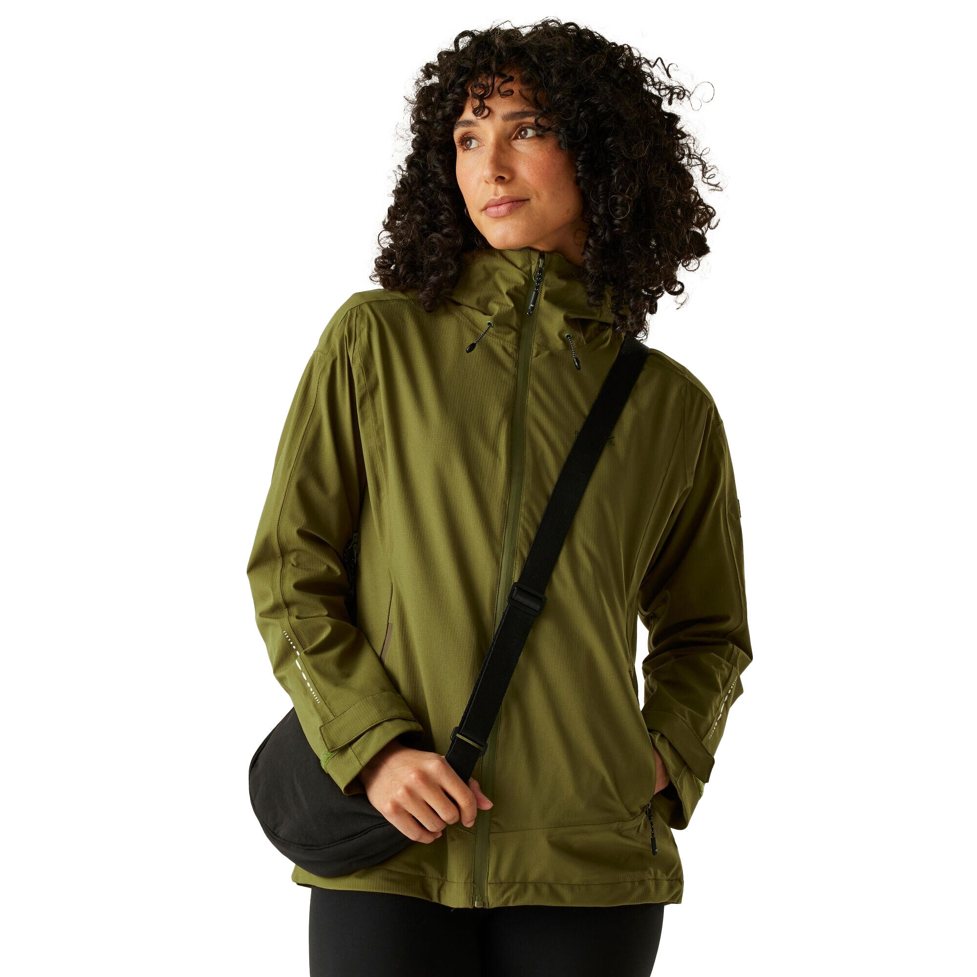 Chaqueta Impermeable Okara para Mujer Verde Nefrita, Verde Camuflaje 4/5
