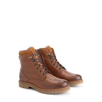 Seiland dames - veterboots - leer - cognac