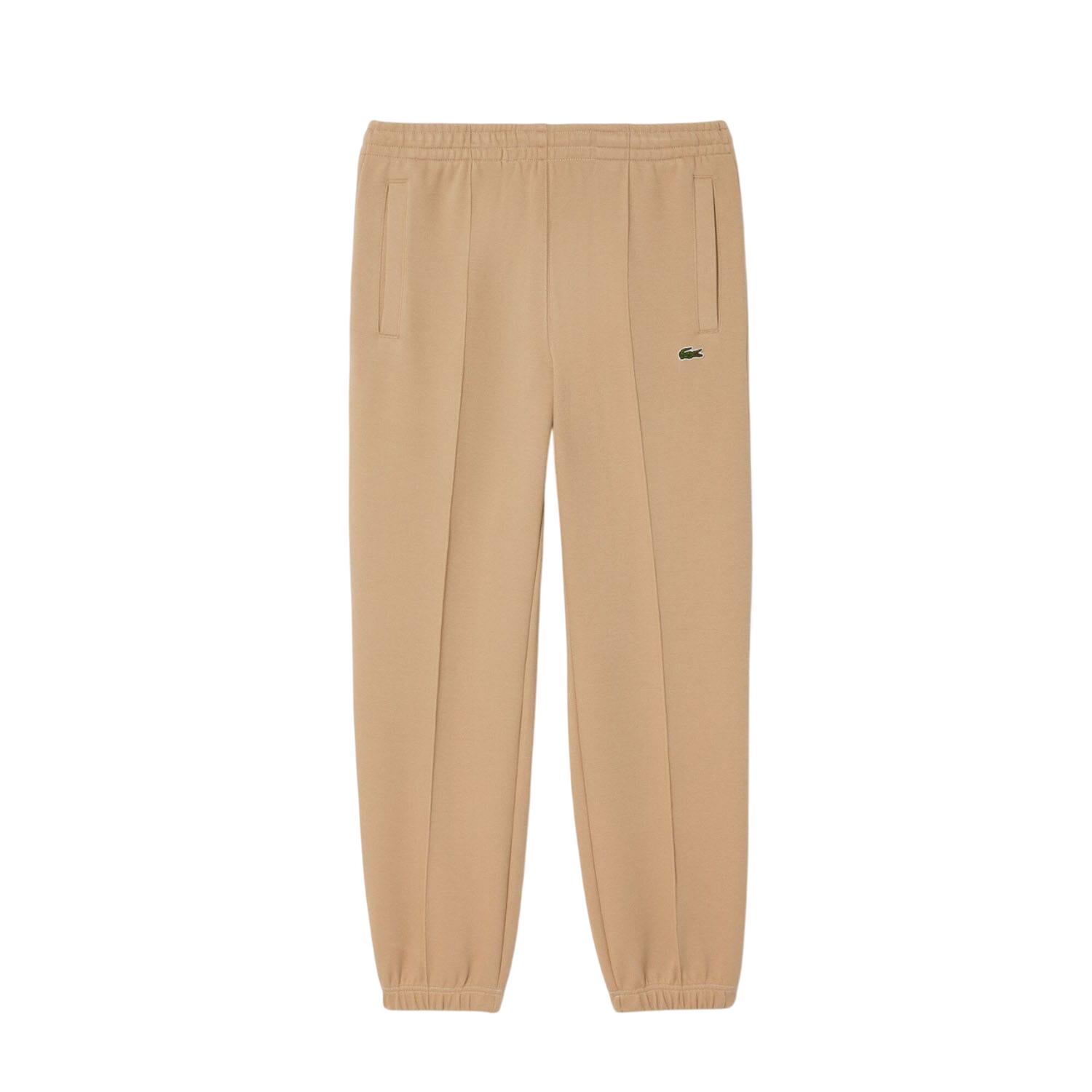 LACOSTE Pantalone da jogging uomo Lacoste Beige cotone bio taglio regular