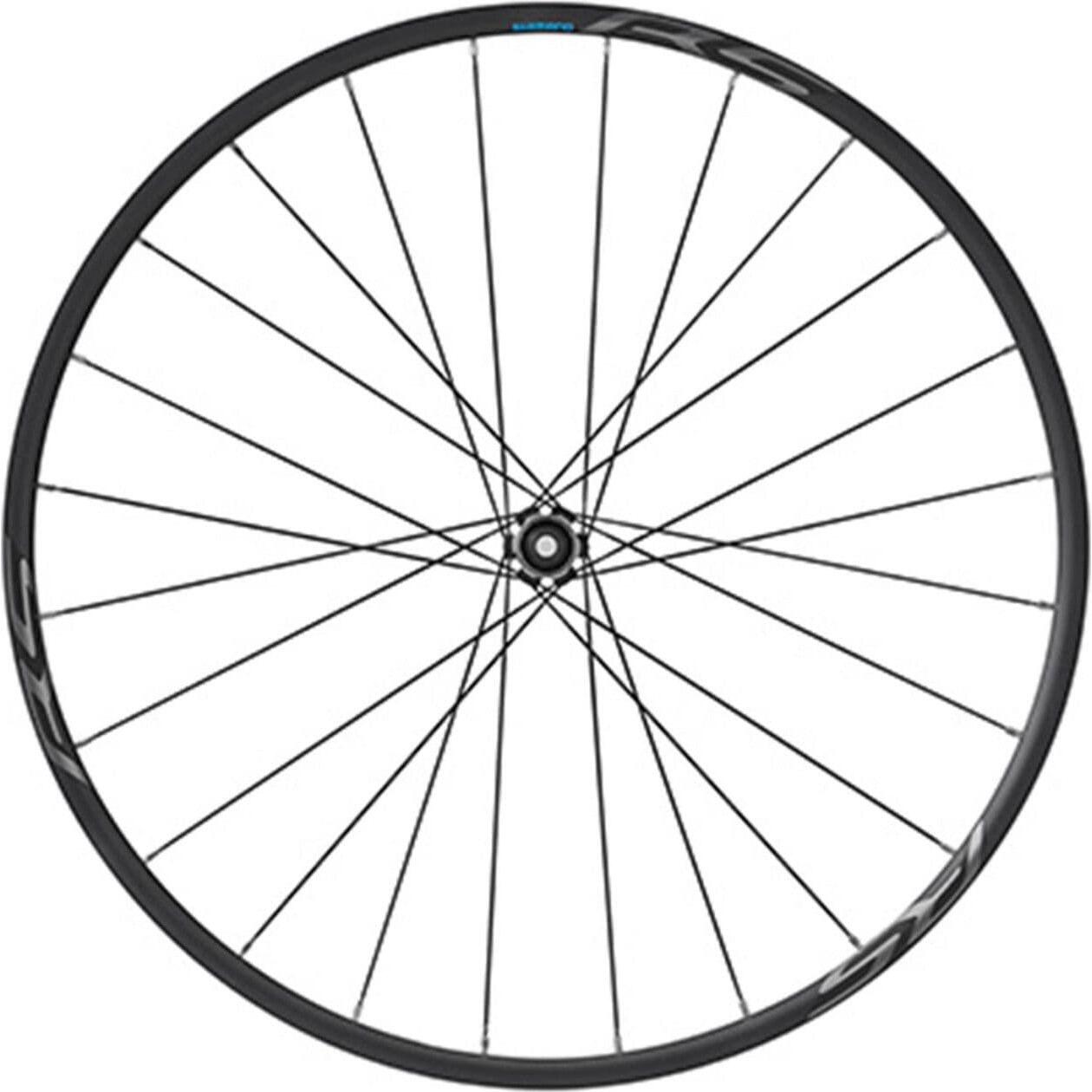 SHIMANO Ruota bici da strada disco centerlock asse anteriore 12-100mm Shimano RS370 tube