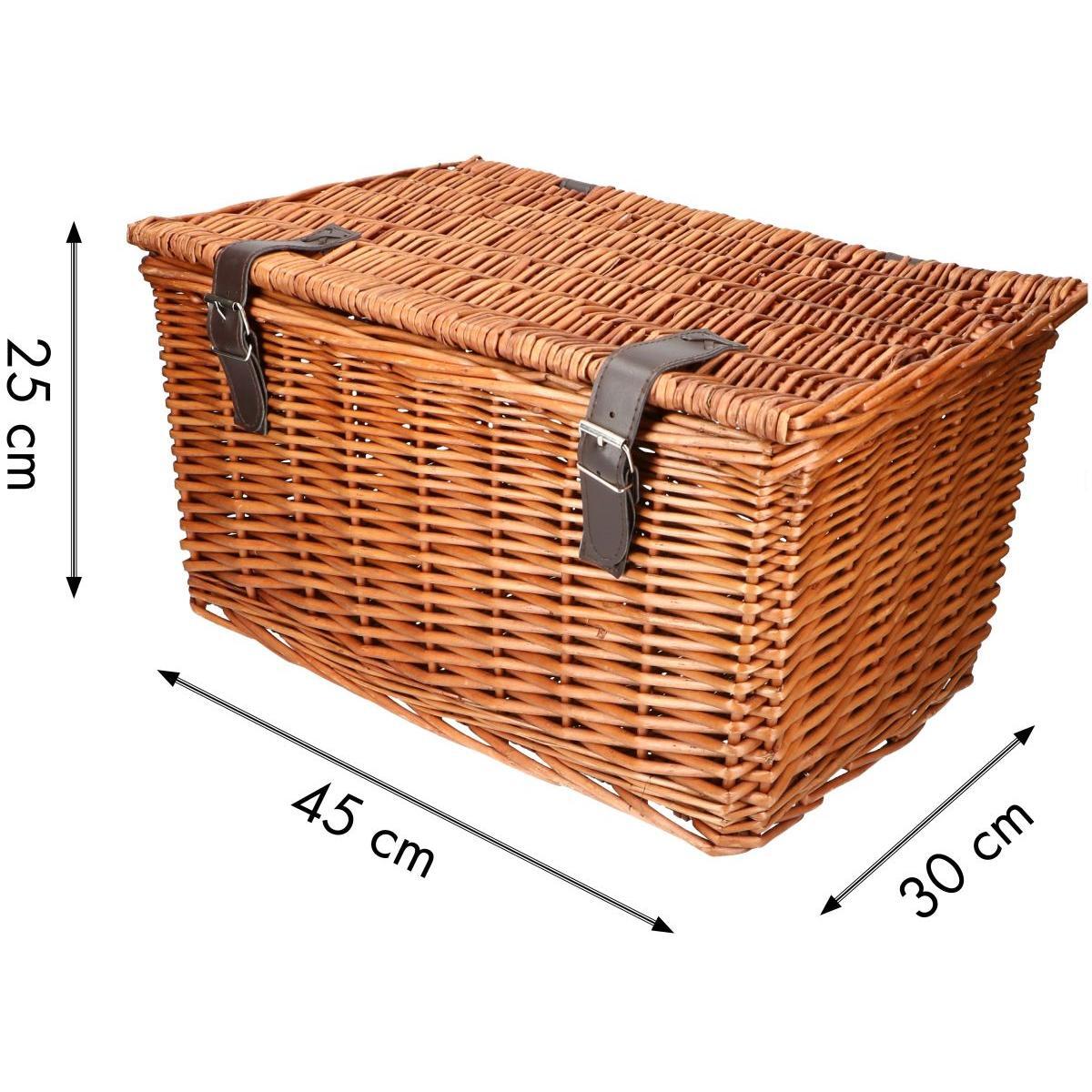 Koszyk rowerowy Bicycle na przód 45x30x25cm wiklinowy 6/7