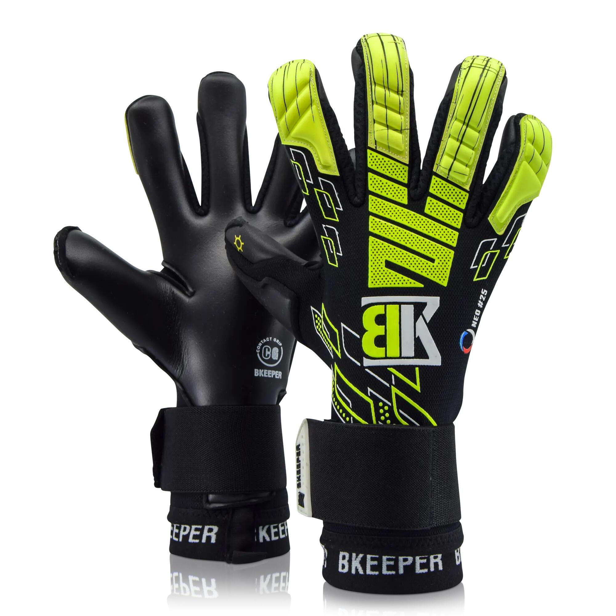 BKEEPER Luvas de goleiro NEO #25 pretas