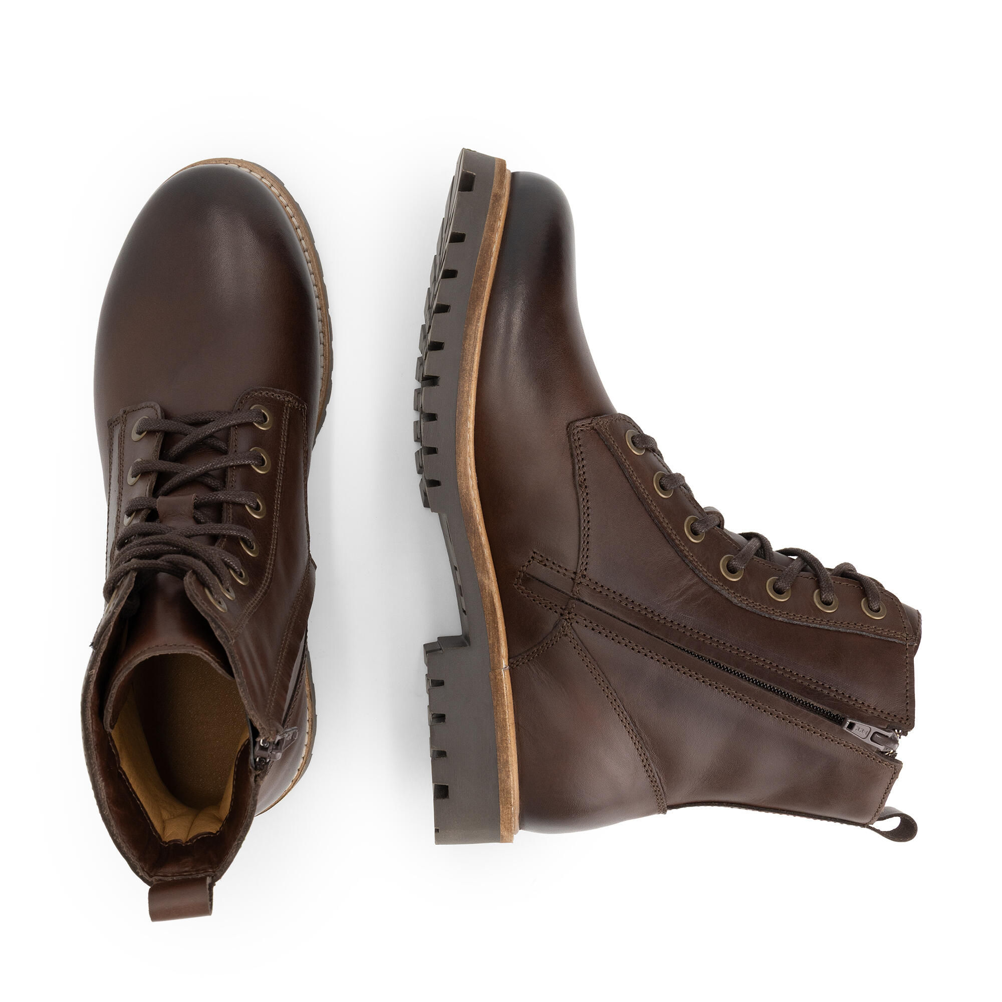 Kvaloya Heren - Veterboots - Leer - Donkerbruin 4/6
