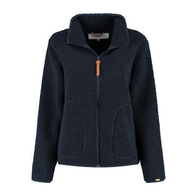 Mgo teddy dames - outdoorvest - fleece - navy