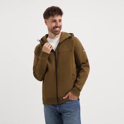 Steffen Herren - Outdoor-Strickjacke - Kapuze - Braun