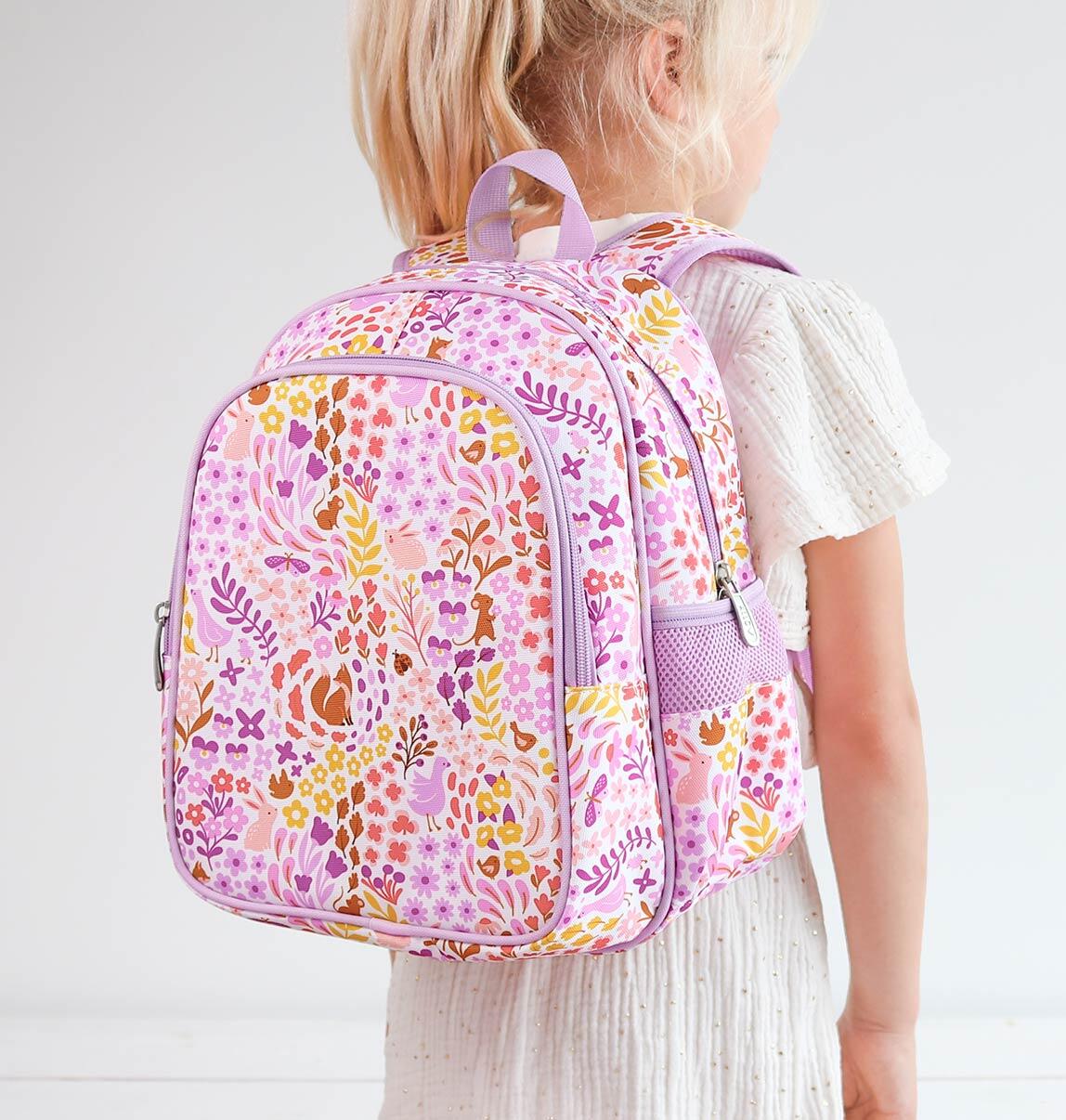 Mochila Escolar Infantil com Bolso Térmico em Forma de Flor da Little Lovely 4/6