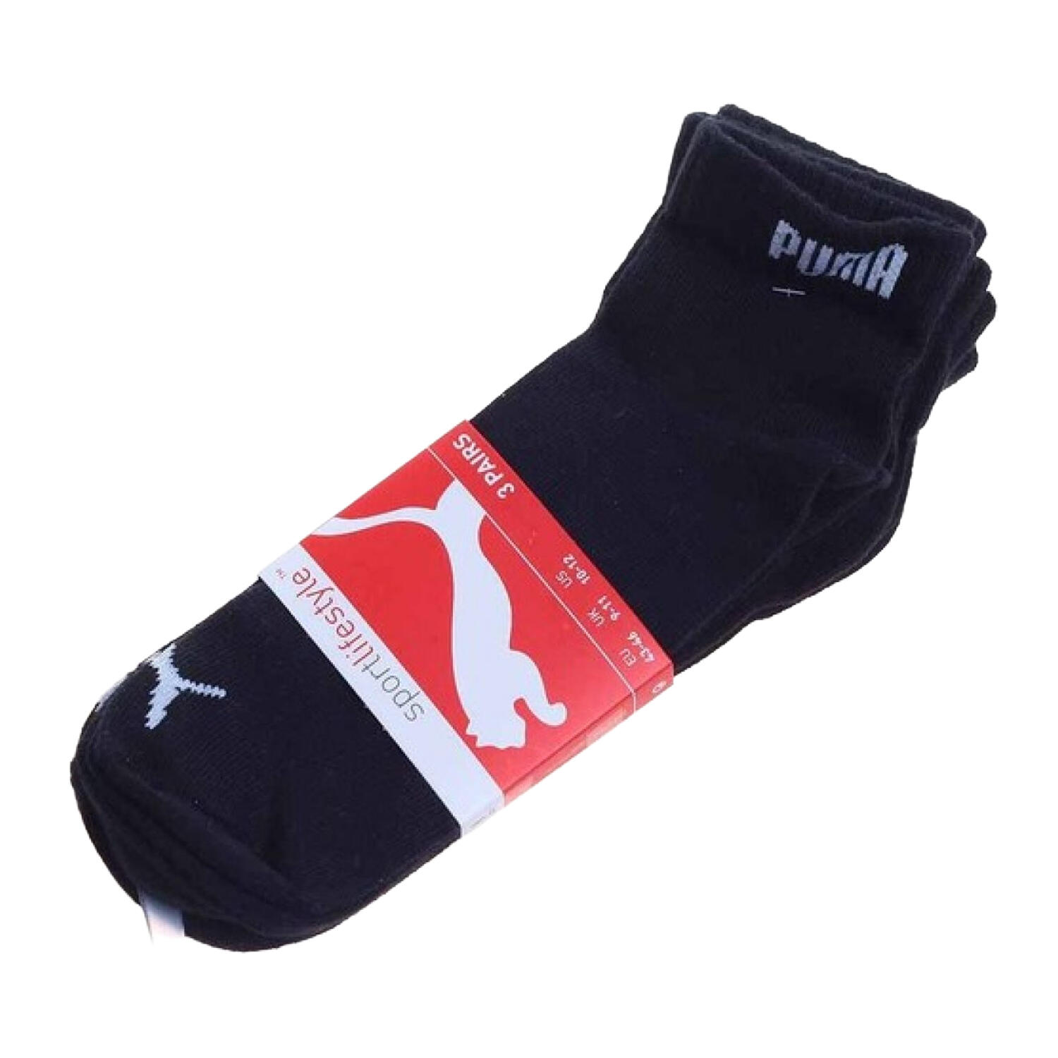 Calzini Logo Adulto Unisex Misura Confezione 3 Puma Quarter Nero 2/2