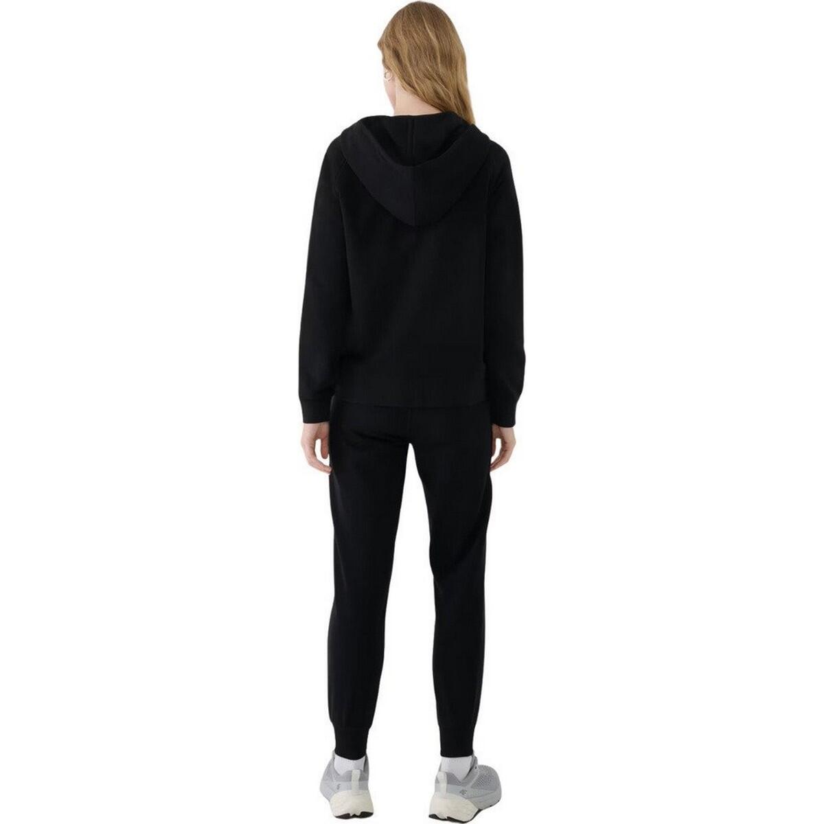 Dames F1763 Hoodie met volledige rits (Zwart) 3/4