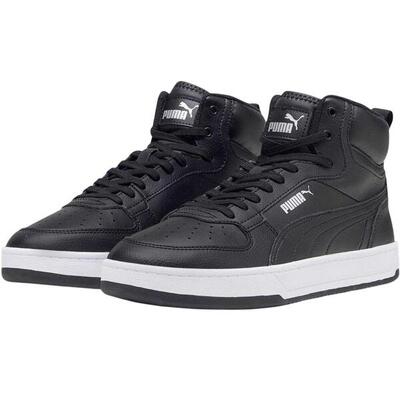 Heren caven 2.0 leren enkellaarsjes (zwart)