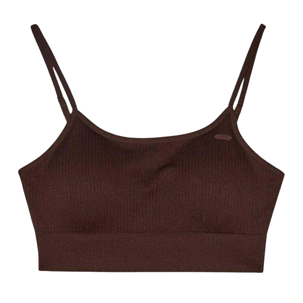 4F Soutien de desporto liso para senhora/senhora Castanho