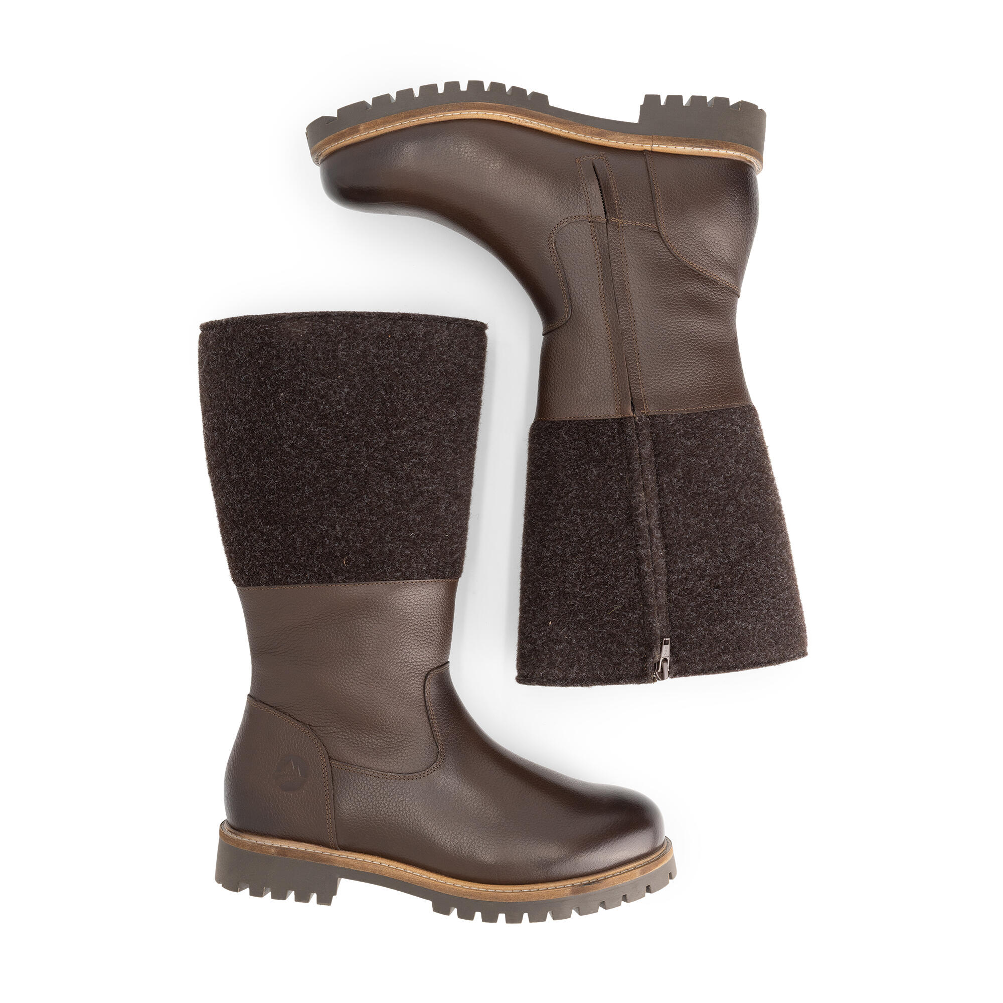 Lagen Homme - Bottes hautes - Laine/Feutre - Marron foncé 4/7