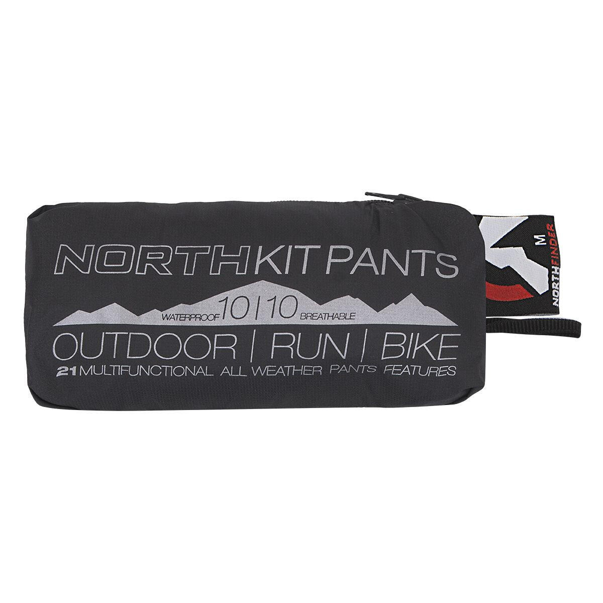Pánské nepromokavé multisportovní kalhoty sbalitelné 2L NORTHKIT 2/7