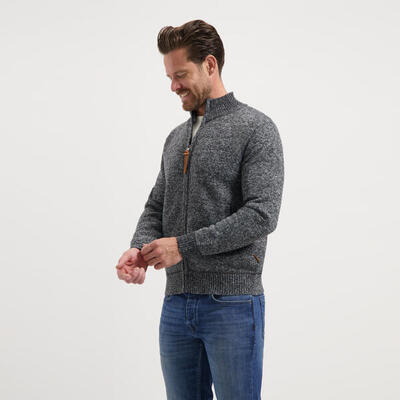 MGO Philip Herren - Outdoor-Strickjacke - Fleecejacke - Dunkelgrau