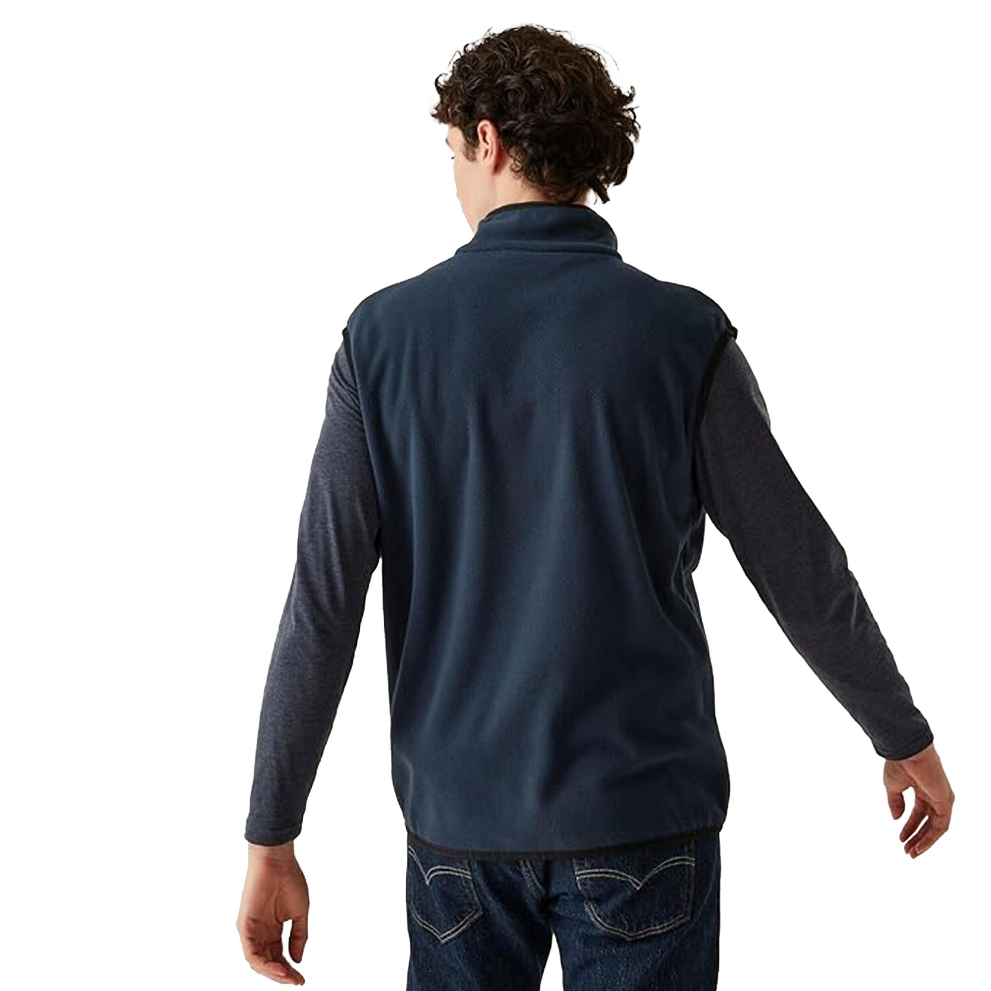 Mens Frankie Fleece Gilet (Navy) 3/5