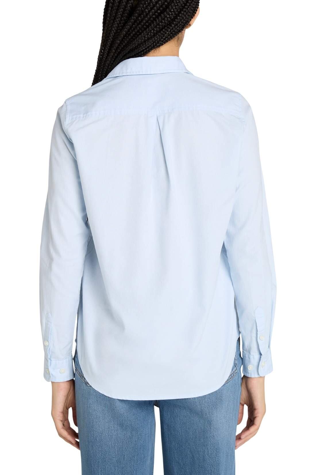 Camicia donna Oxford con ricamo tonale 3/5