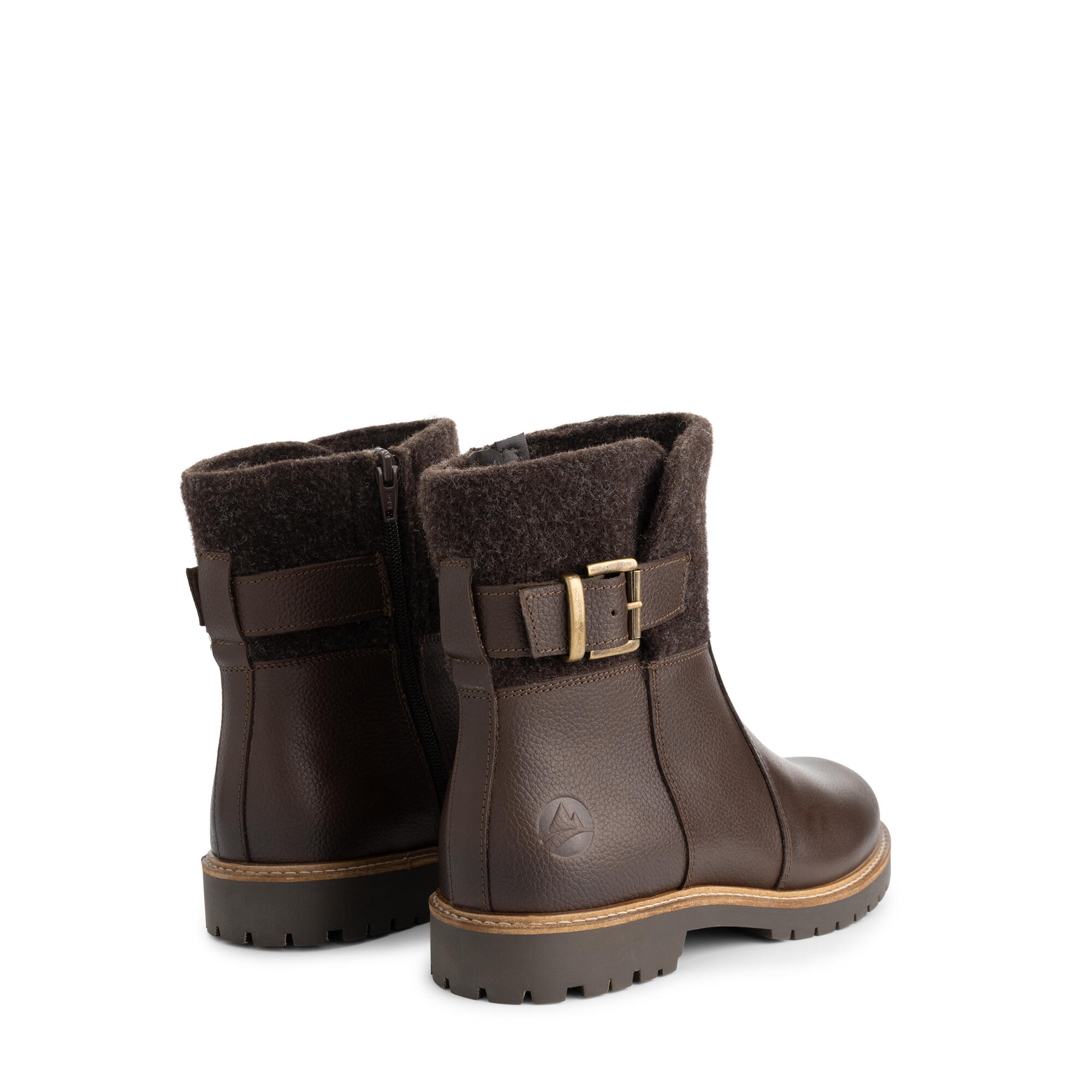 Orkla Femmes - Bottines - Laine/Feutre - Marron foncé 2/6
