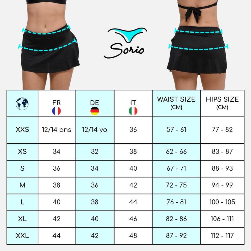 Jupe de Bain Maillot Menstruel | Femme & Ado | Flux Moyen | Aria