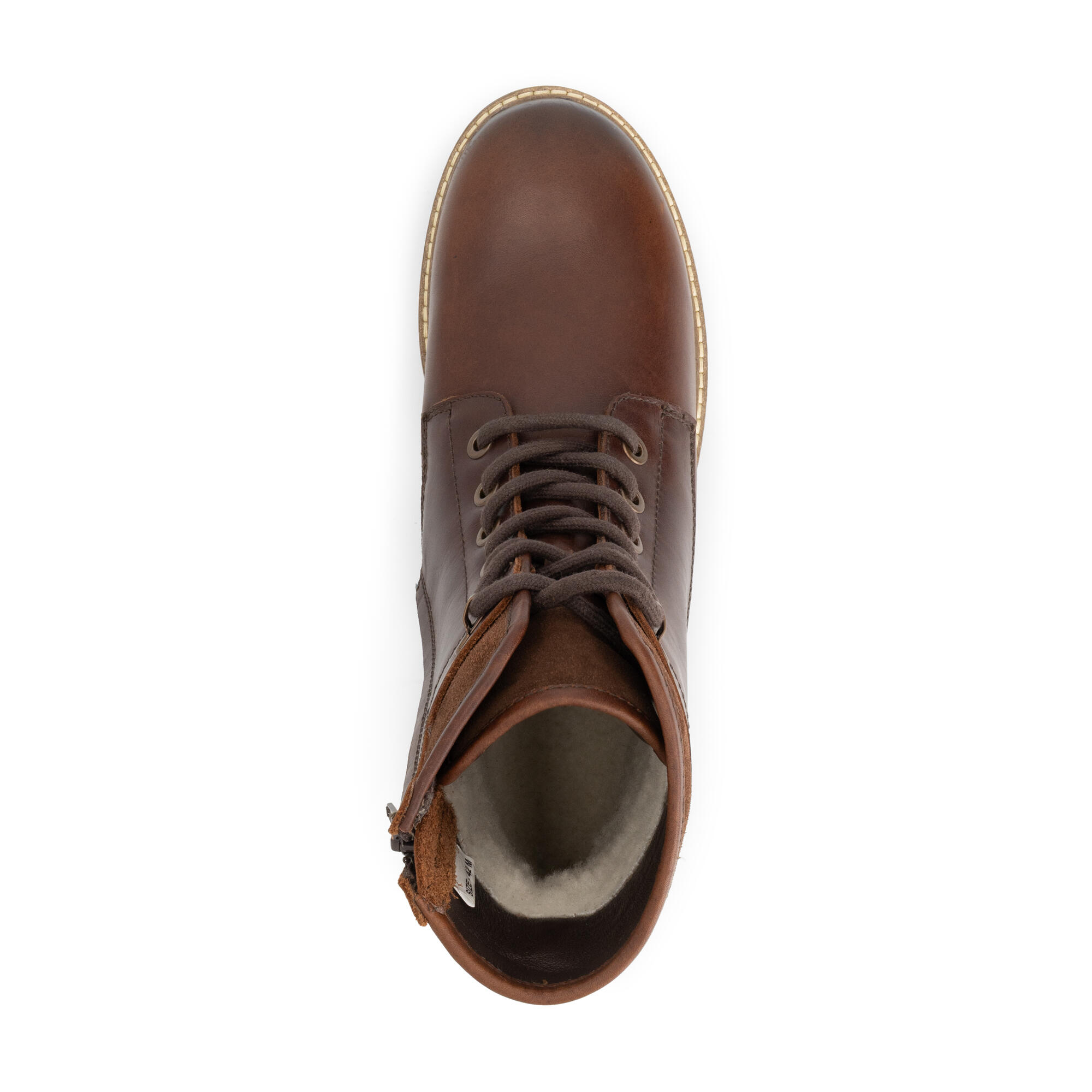 Langdets Men - Bottes à lacets - Doublure en laine - Marron foncé 5/7
