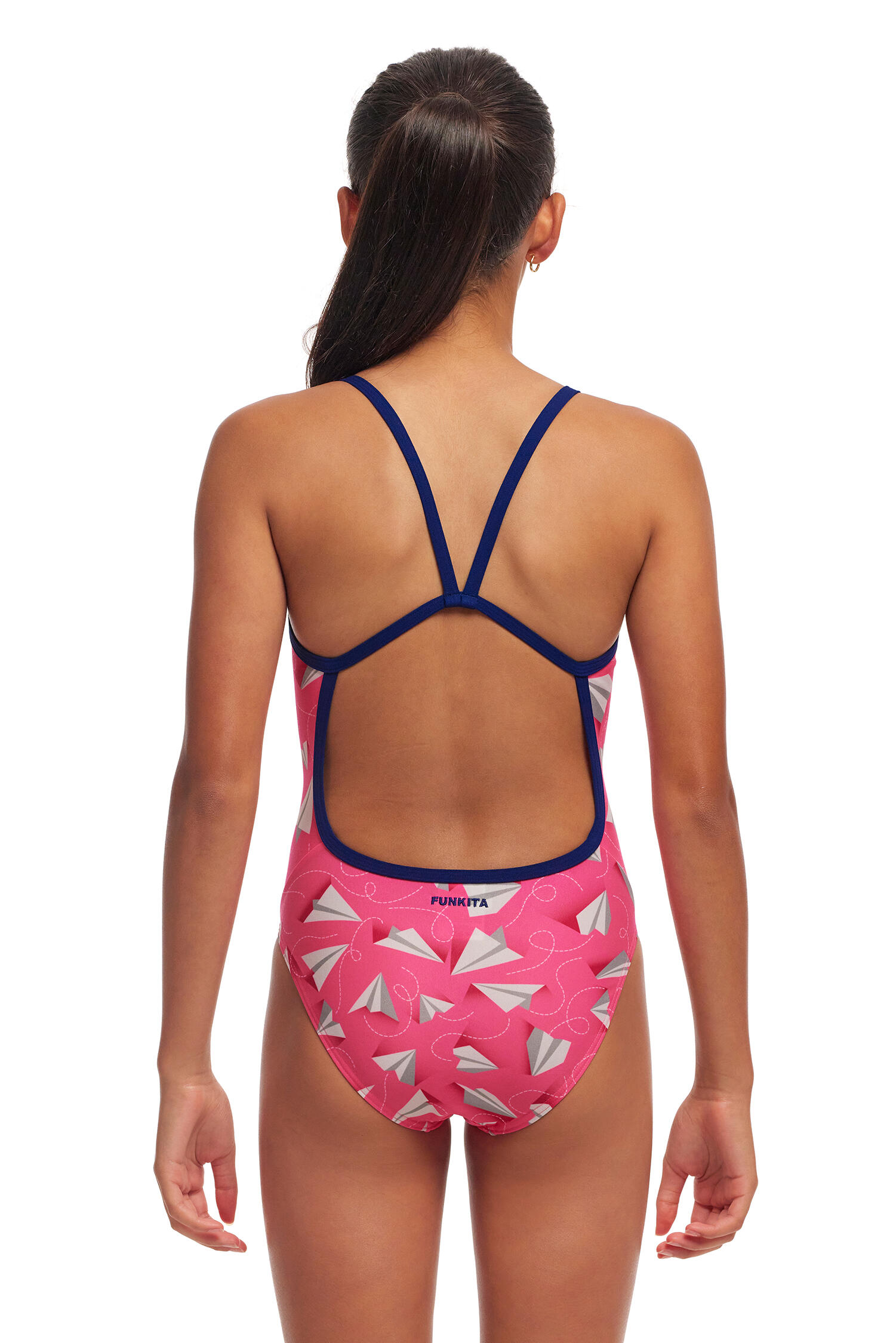 Costume bambina Funkita Single Strap Paper Pink 4/5