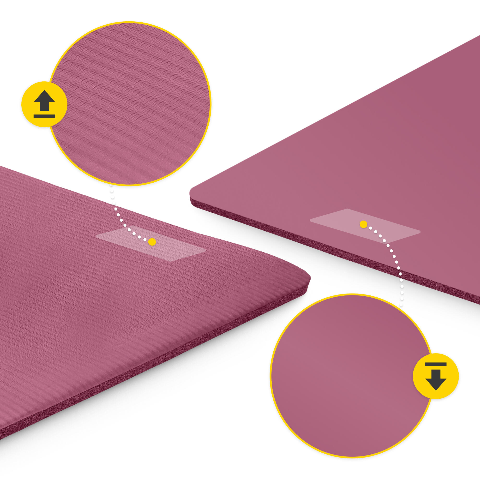 NBR-Trainingsmatte Gymnastikmatte Fitnessmatte 190 x 100 x 1,5 cm 5/7