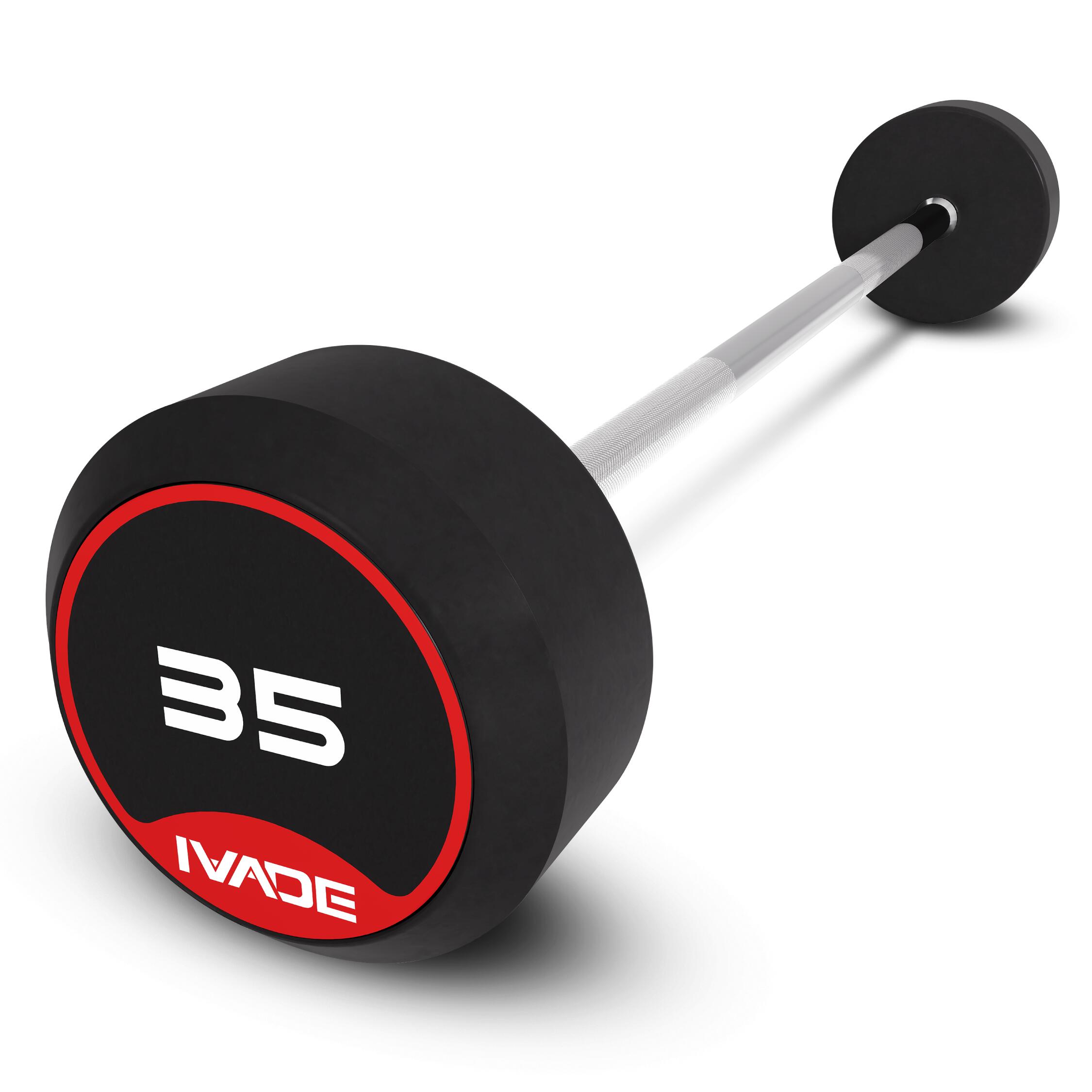 Straight Barbell Rubber Coated Size 35KG x 1 pc (MD3009) - IRONTEC