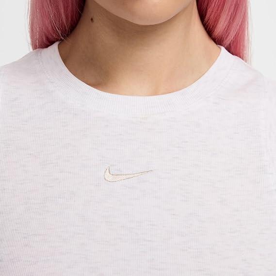 Nike Sportswear Essentials Women's Ribbed Tank Birch Heather/ Lt Orewood Brn XL 2/2