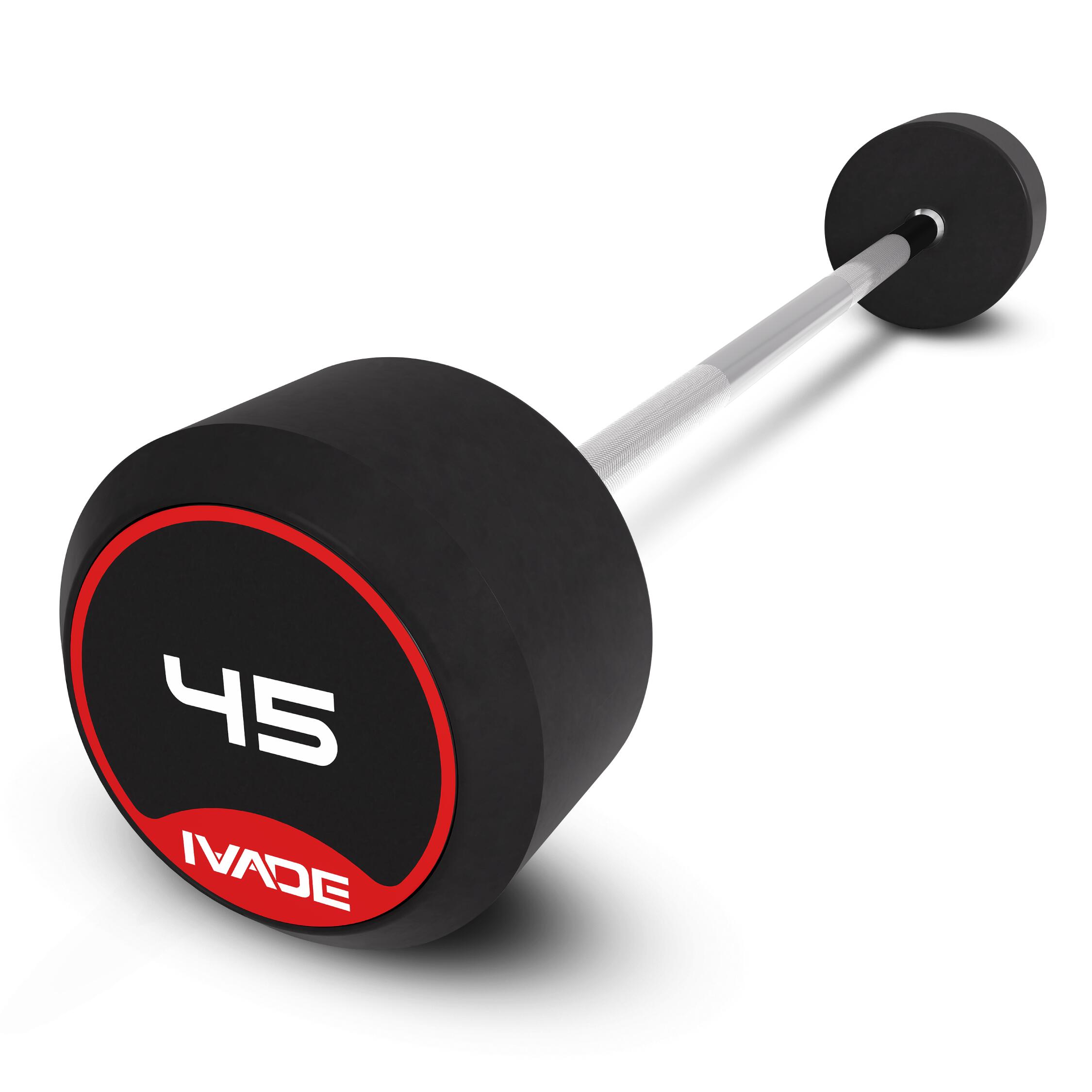 Straight Barbell Rubber Coated Size 45KG x 1 pc (MD3009) - IRONTEC