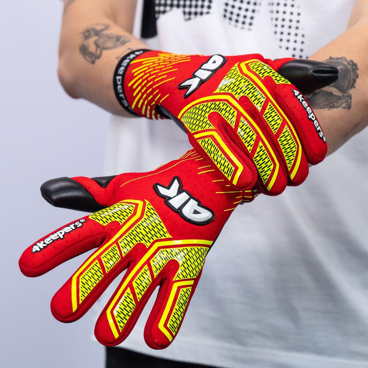 Rękawice bramkarskie dla dzieci 4keepers NEO LAVA NC junior 4/7