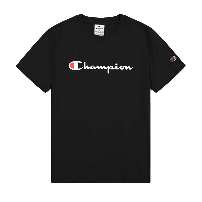 Champion TEE Light Cotton Jersey Donna Logo Grande Cotone Nero, XXL 1/2