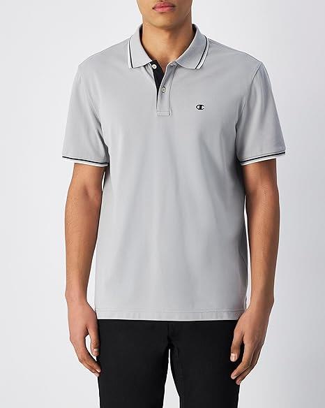 Champion POLO M/M Light Cotton Pique uomo Cotone Grigio Chiaro,L 2/3