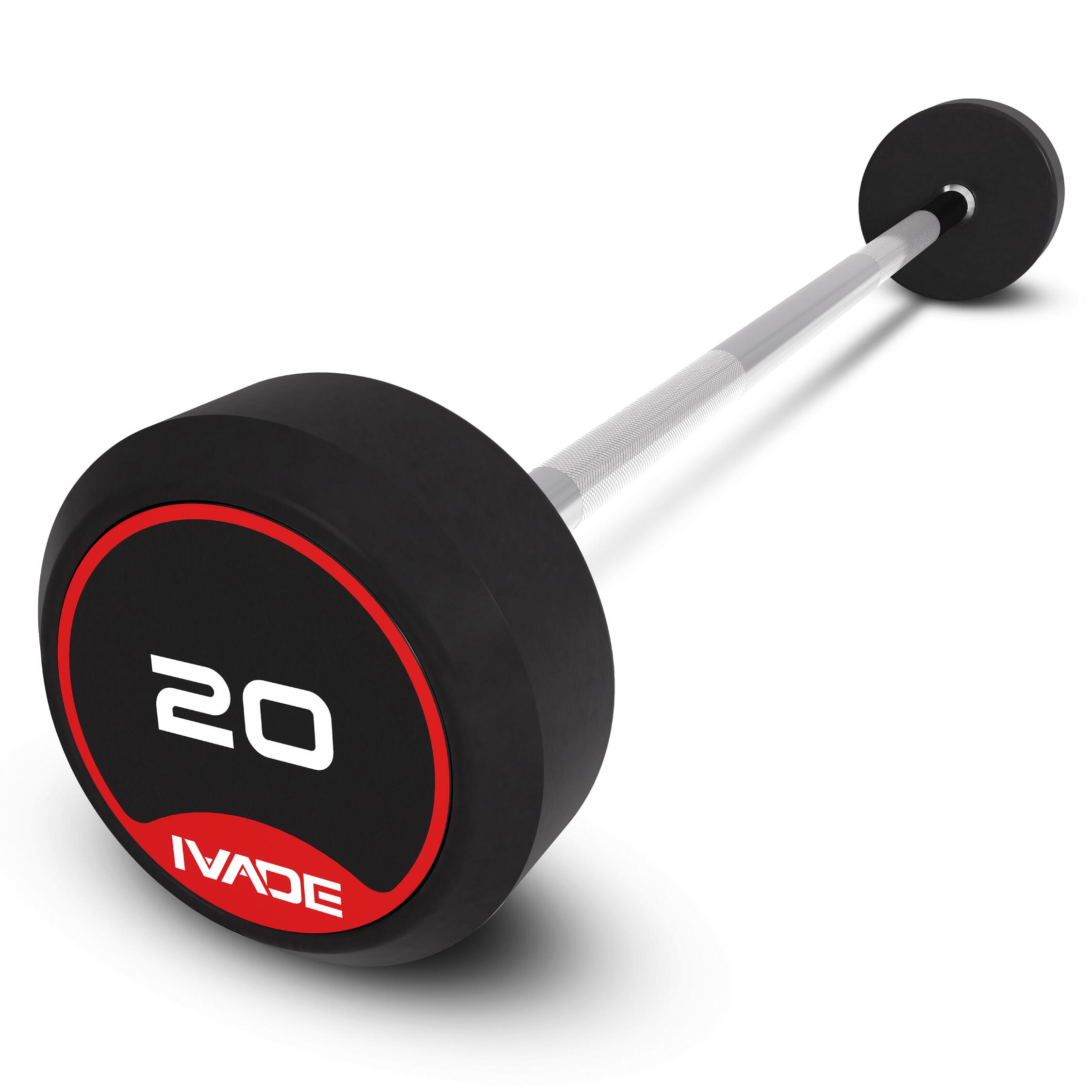 Straight Barbell Rubber Coated Size 20KG x 1 pc (MD3009) - IRONTEC