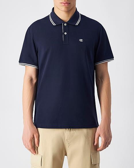 Champion POLO M/M Light Cotton Pique  uomo Cotone Blu Navy,XXL 2/4