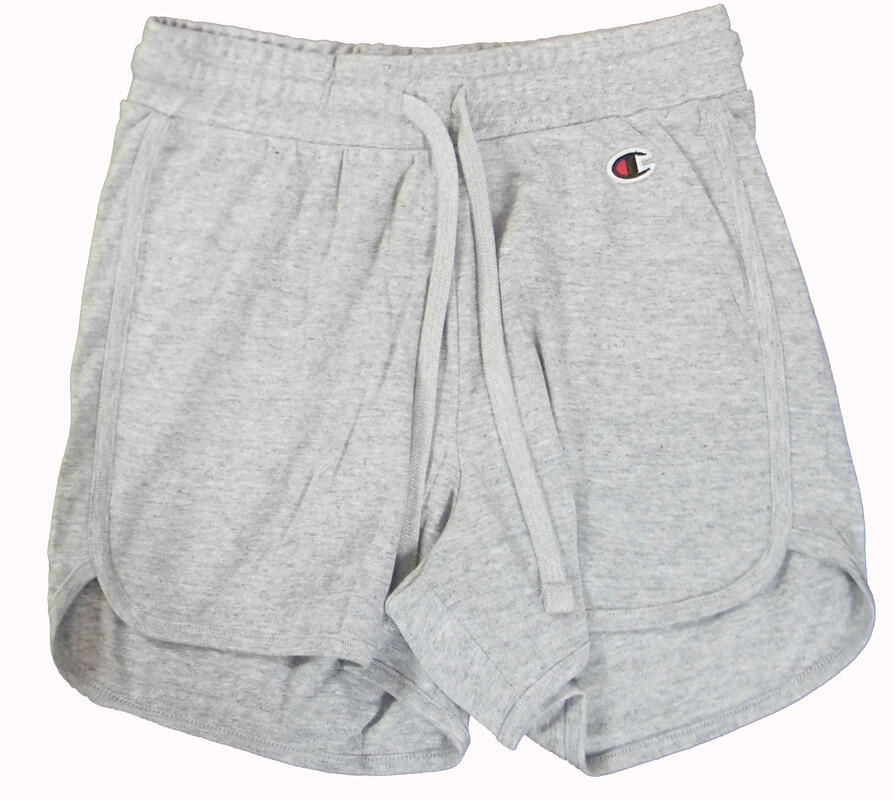 Champion SHORT Soft Cotton 1x1 Rib Donna Logo Piccolo Cotone Grigio,S 4/4