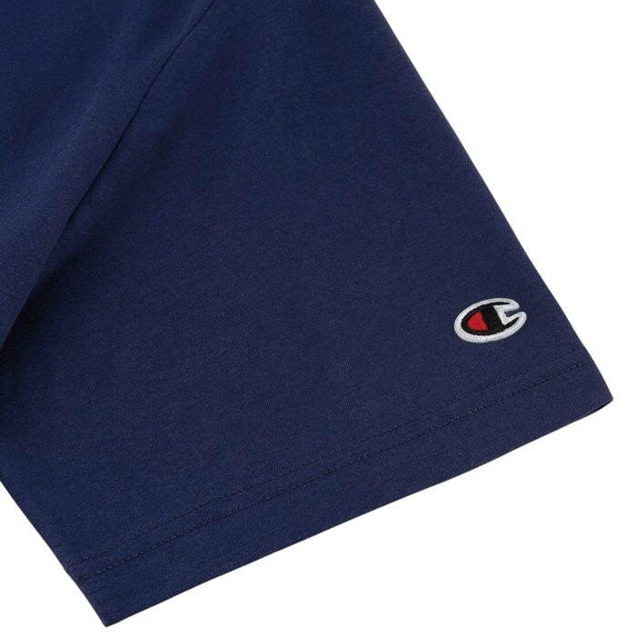 Champion SS TEE Light Cotton Jersey Uomo Logo Piccolo Cotone Blu Navy,S 2/2