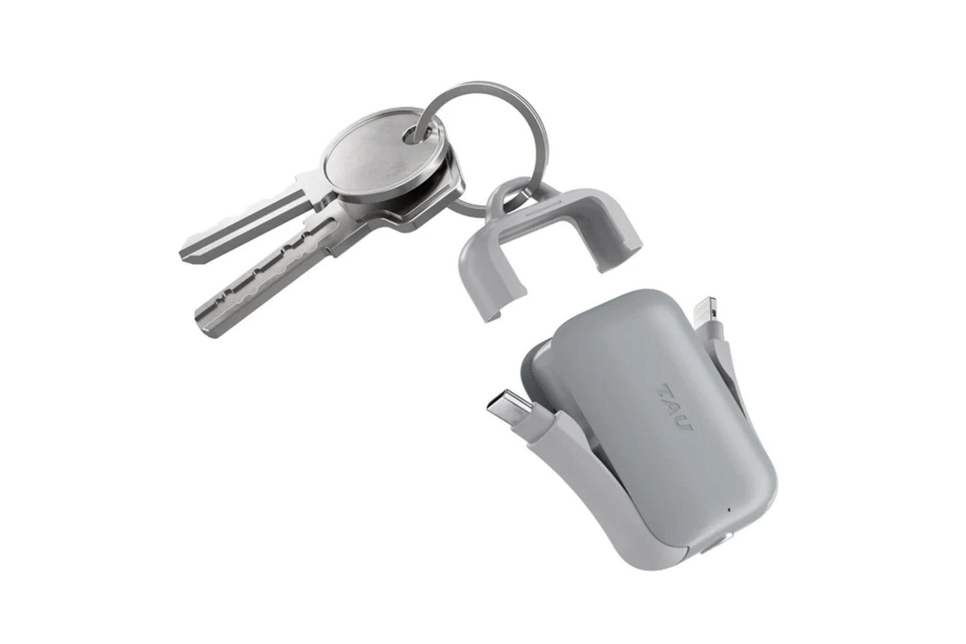 ROLLINGSQUARE TAU 2 – Powerbank Voor Aan Je Sleutelbos | 2.000 mAh | USB-C | Lightning |