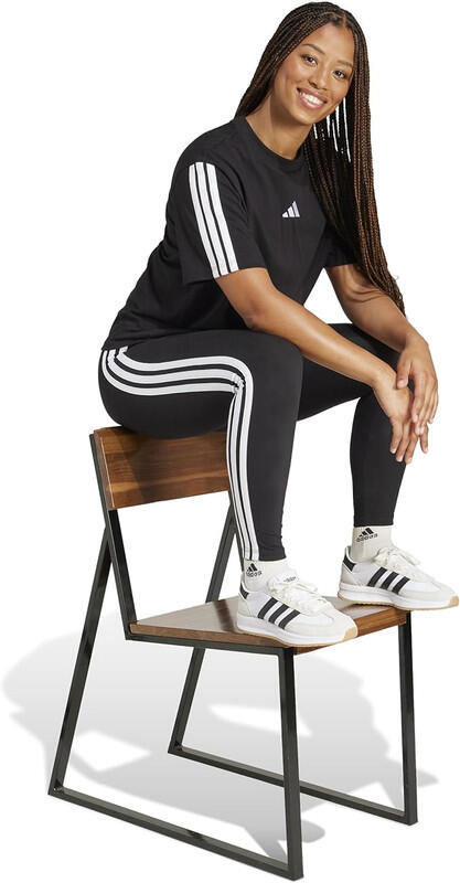 adidas t-shirt in cotone Essentials donna colore nero, XS 2/2