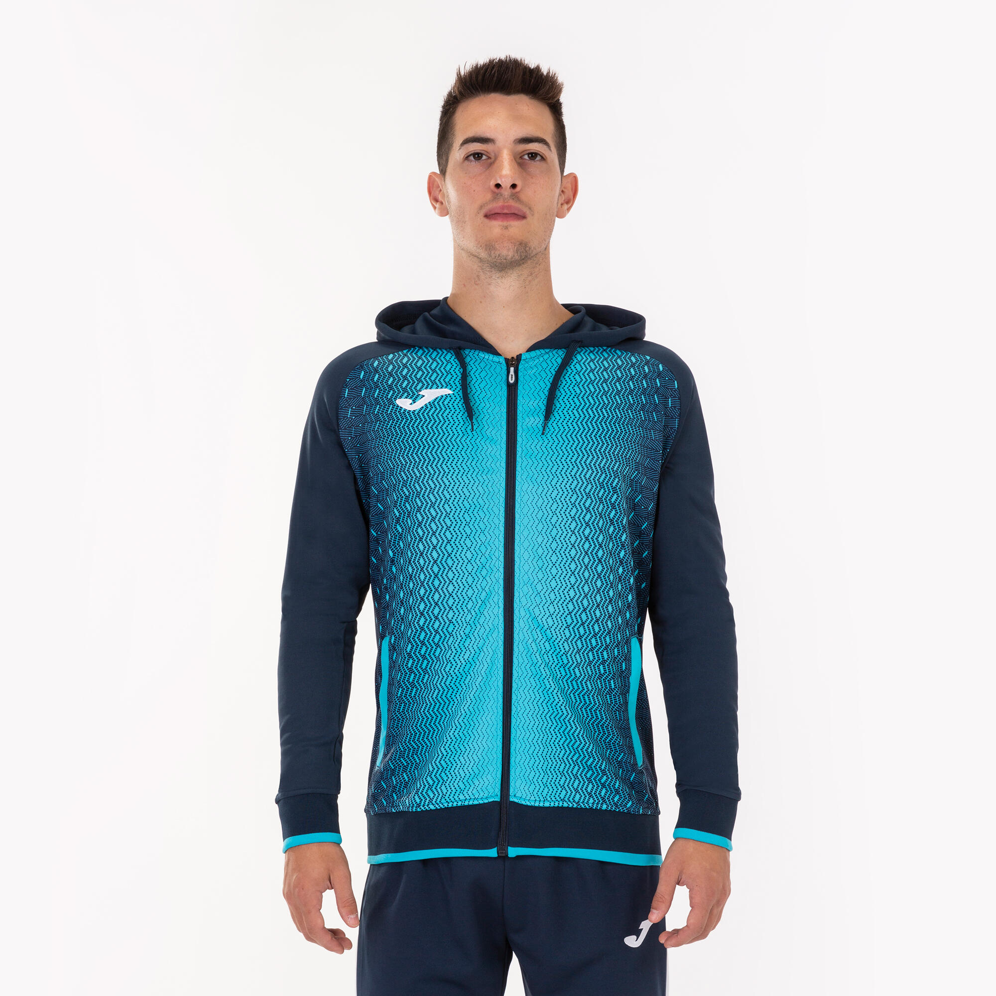 Chaqueta con capucha Niño Joma Supernova marino turquesa flúor 2/5
