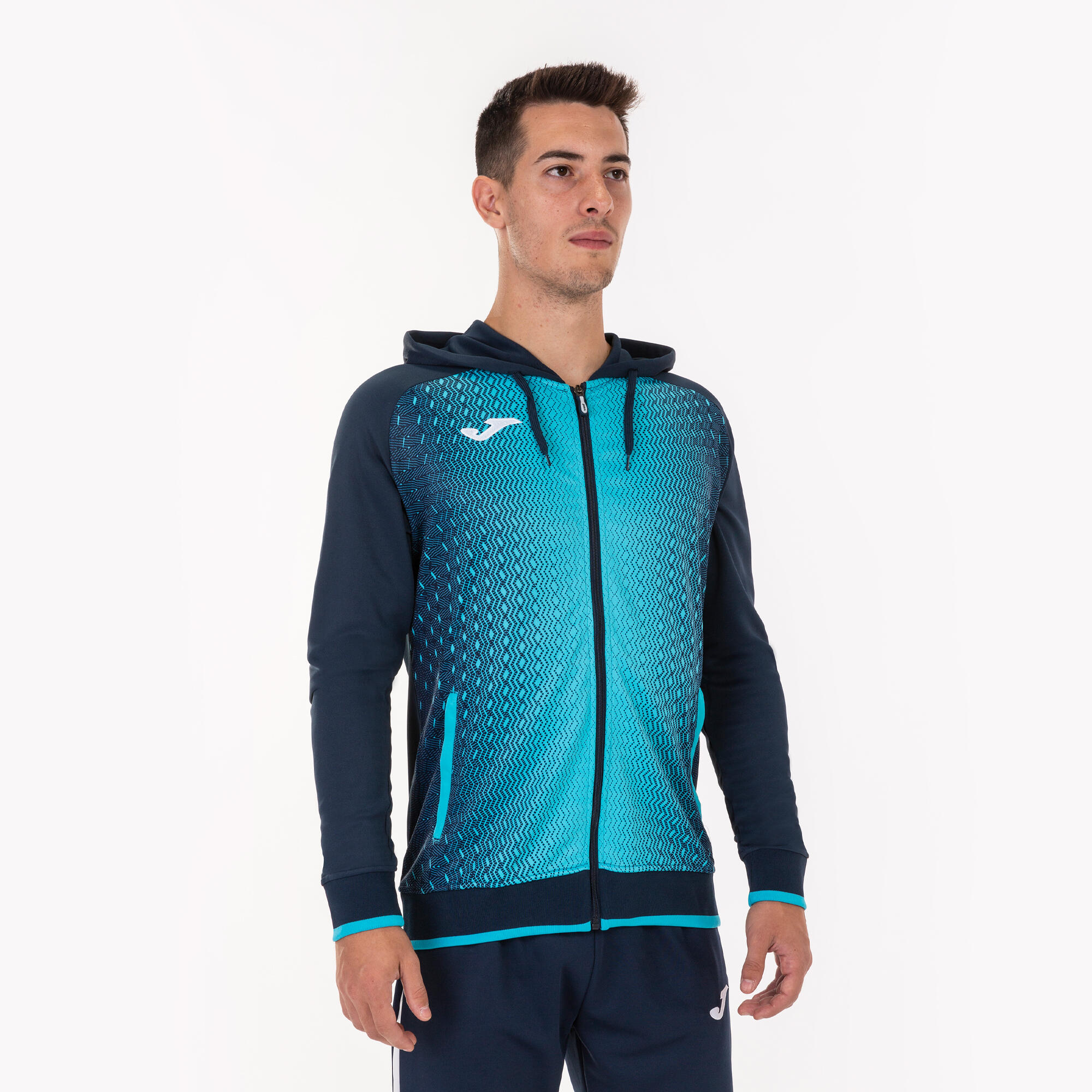 Chaqueta con capucha Niño Joma Supernova marino turquesa flúor 5/5