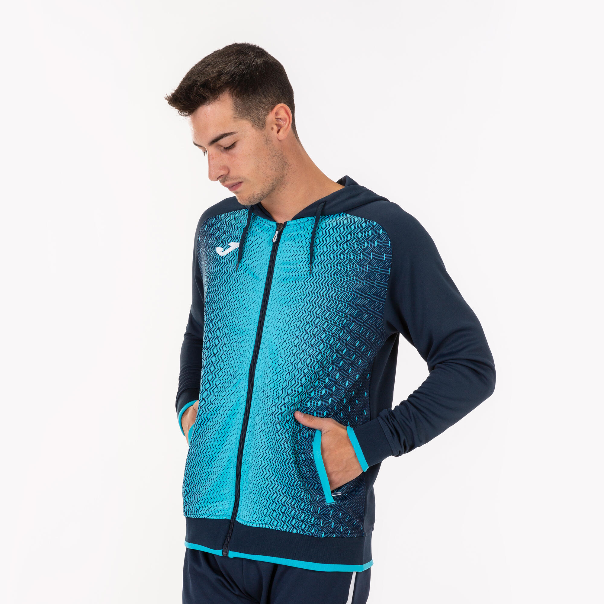 Chaqueta con capucha Niño Joma Supernova marino turquesa flúor 4/5