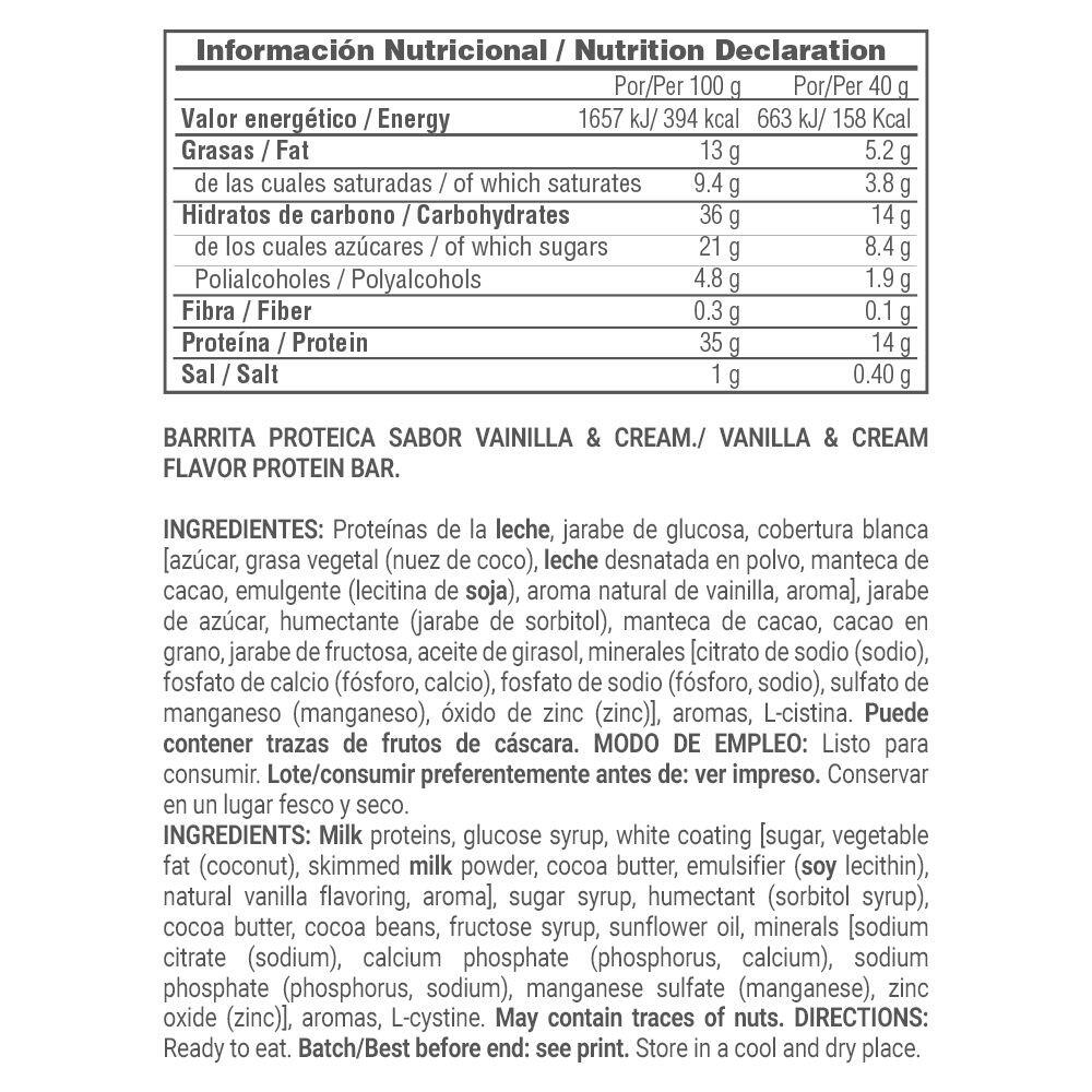Protein bar - 40g Baunilha da Masmusculo Supplements 3/4