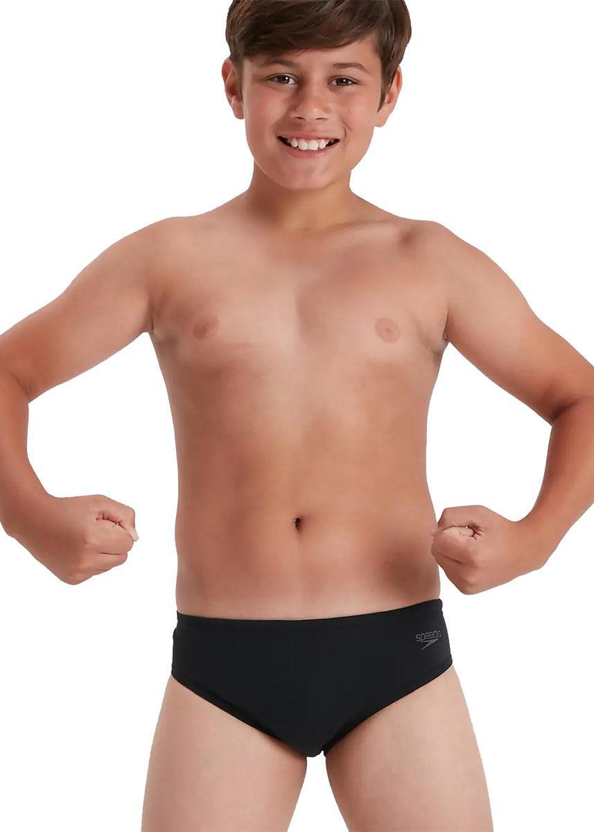 Slipy Speedo Boys Endurance+ – Czarno-Białe – Rozmiar 15-16