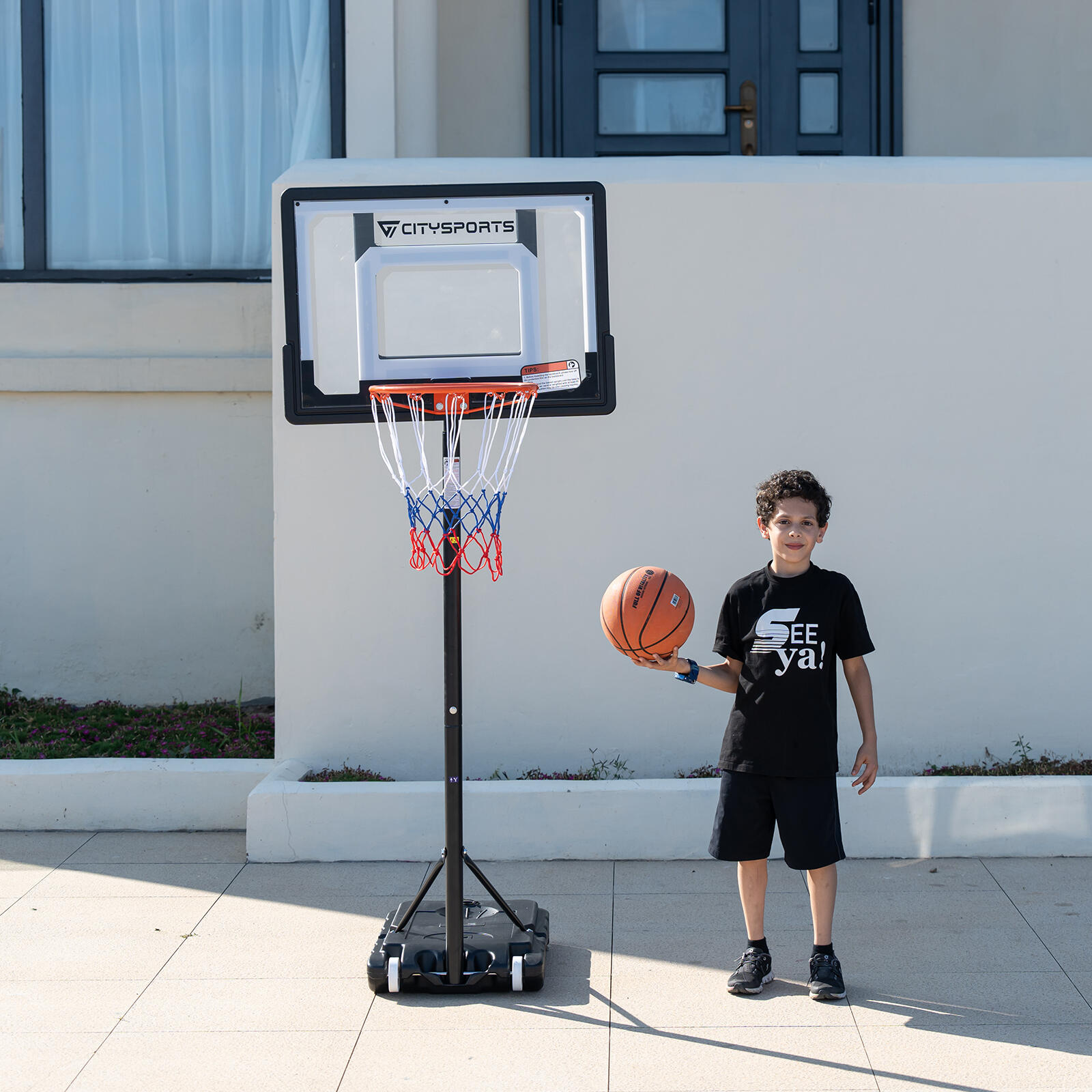 Cesta de Basquete CITYSPORTS Ajustável 155-210cm Portátil 7/7