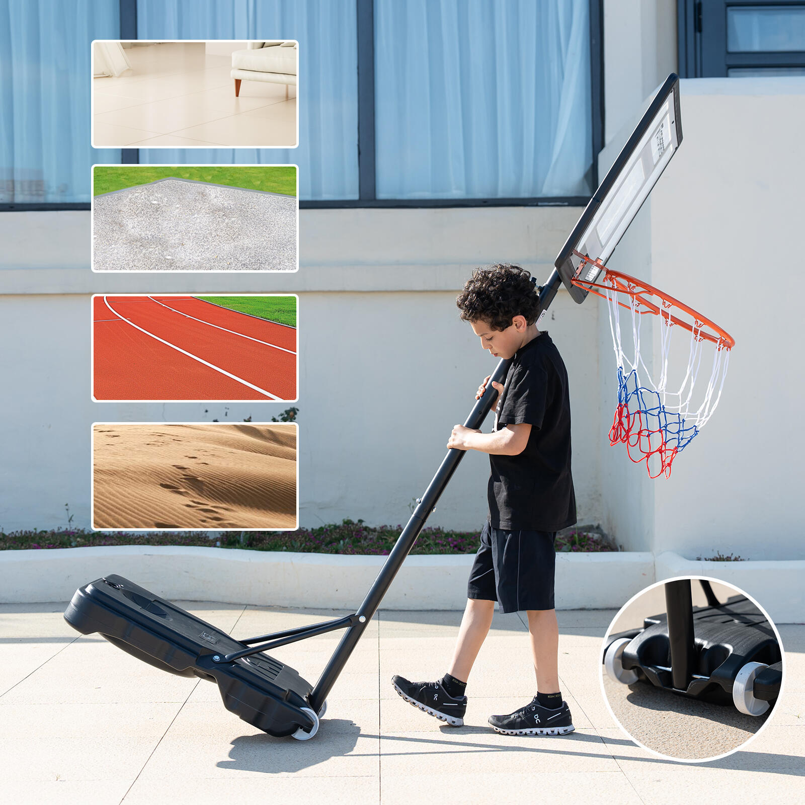 Cesta de Basquete CITYSPORTS Ajustável 155-210cm Portátil 6/7