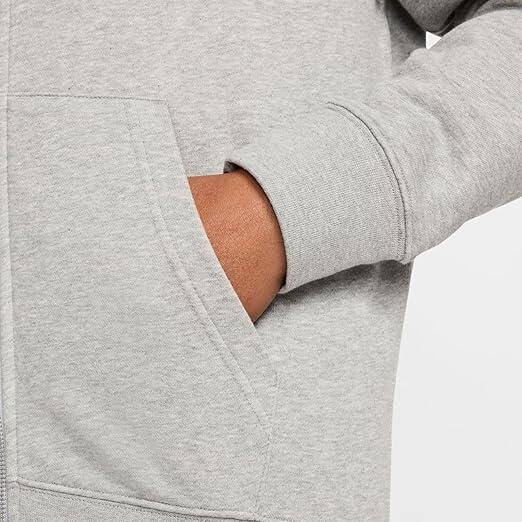 Nike Club Fleece hoodie met rits donkergrijs 4/7