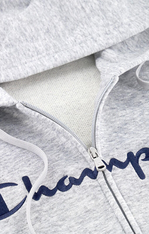 Champion FULL ZIP HOODIE SWEATSHIRT Heavy Soft Compact Uomo, Grigio, XXL 2/3