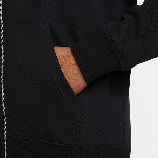 Bluza z kapturem Nike Club Fleece z zamkiem czarna 3/7